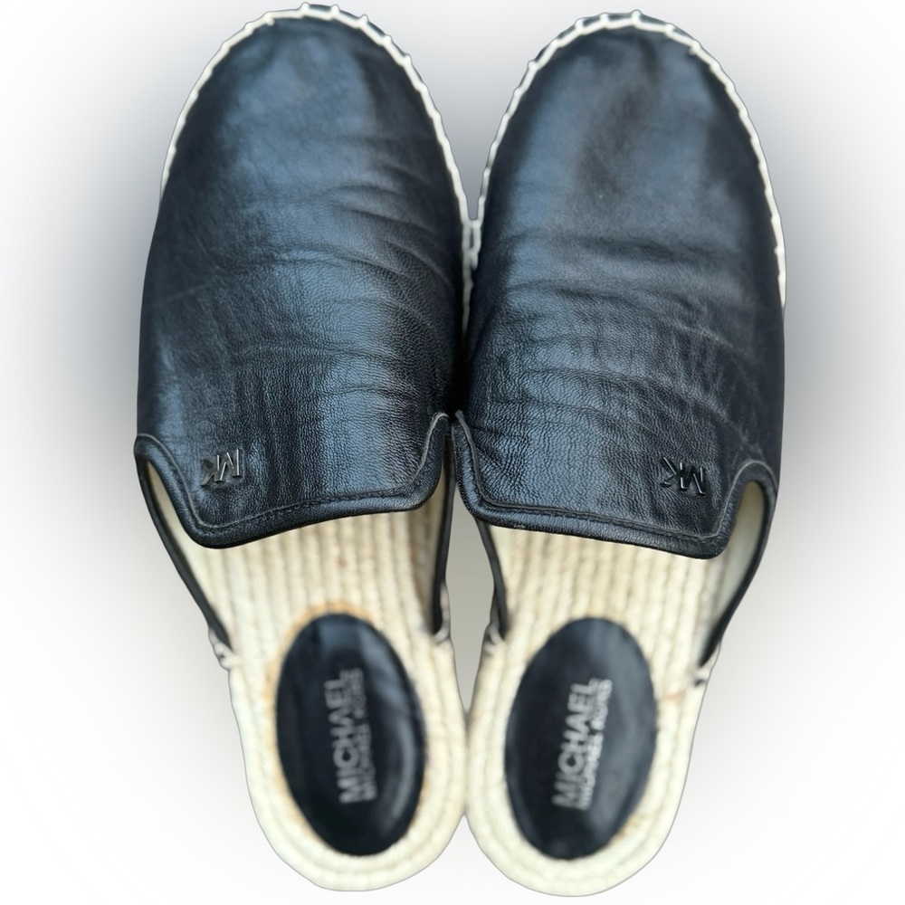 Michael Kors Emilia Leather Mule Espadrille Slides - Picture 10 of 11